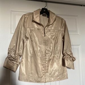 CUTE CHICOS WOMANS SHINY GOLD JACKET size 0
